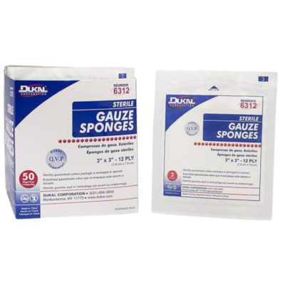 Dukal Sterile 3x3 Gauze Pads 50/box